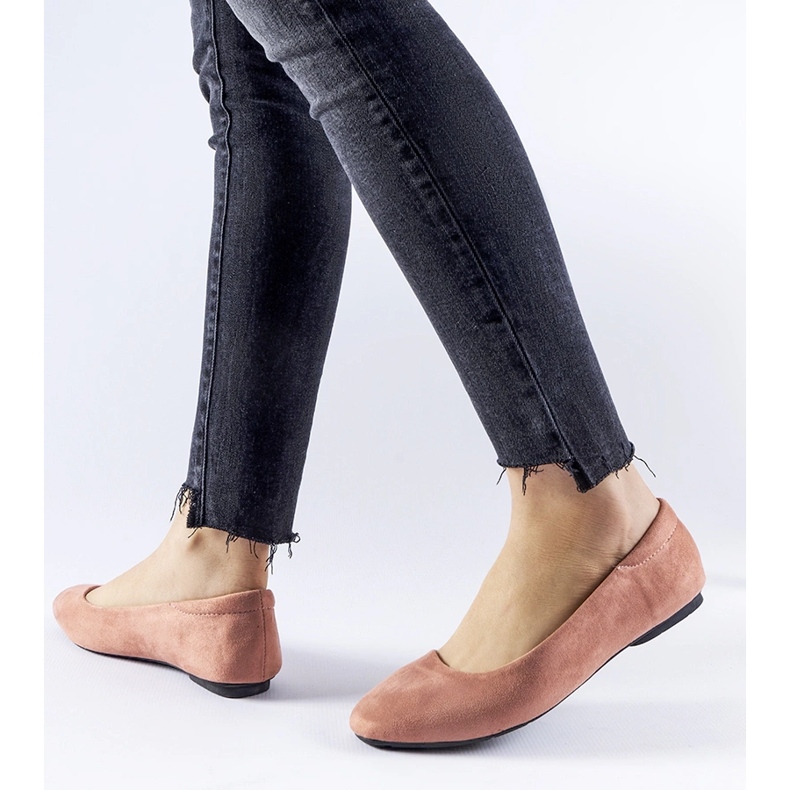 Tamnoružičaste balerinke od eko antilop kože Jules ružičasta 1