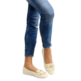 Pastelne mokasine sa žutim resama žuta boja 1