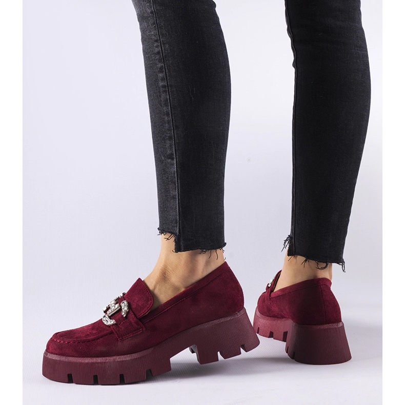 Giacomo bordo mokasine sa kamenčićima crvena 1