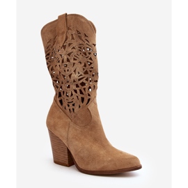 Zazoo 3414 Ženske otvorene gležnjače, antilop, bež 1