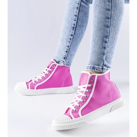 Tamnoružičaste visoke tenisice iz Pozzuola ružičasta 2