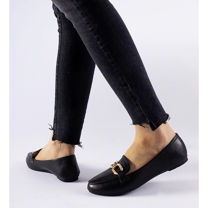 Crne mokasine s Sovera kopčom crna 1