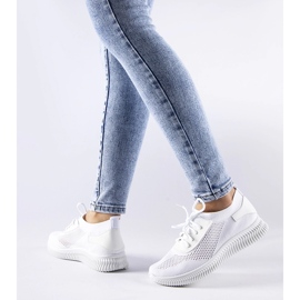 Bijele ažurne tenisice Pierantonio bijela 1