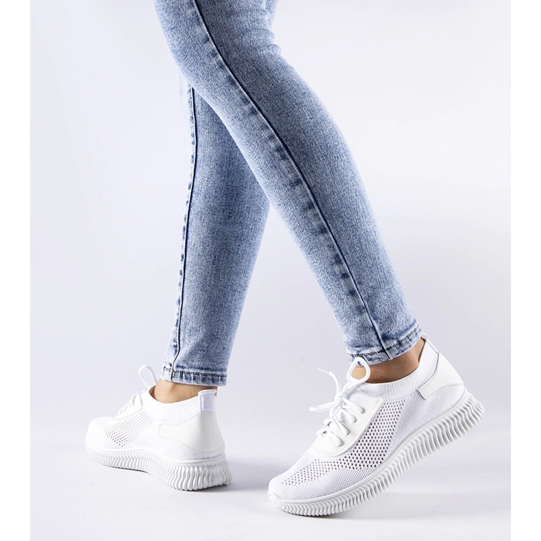 Bijele ažurne tenisice Pierantonio bijela 1