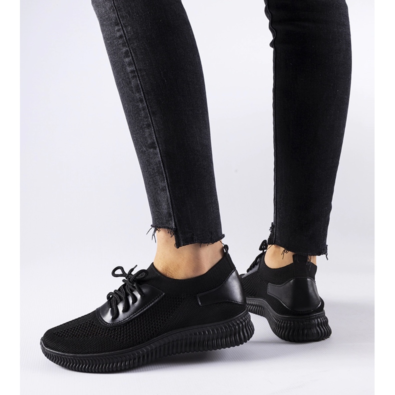 Crne ažurne Pierantonio tenisice crno 1