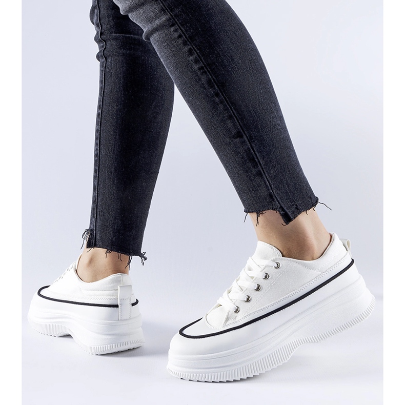 Bijele tenisice na platformi Plesio bijela 1