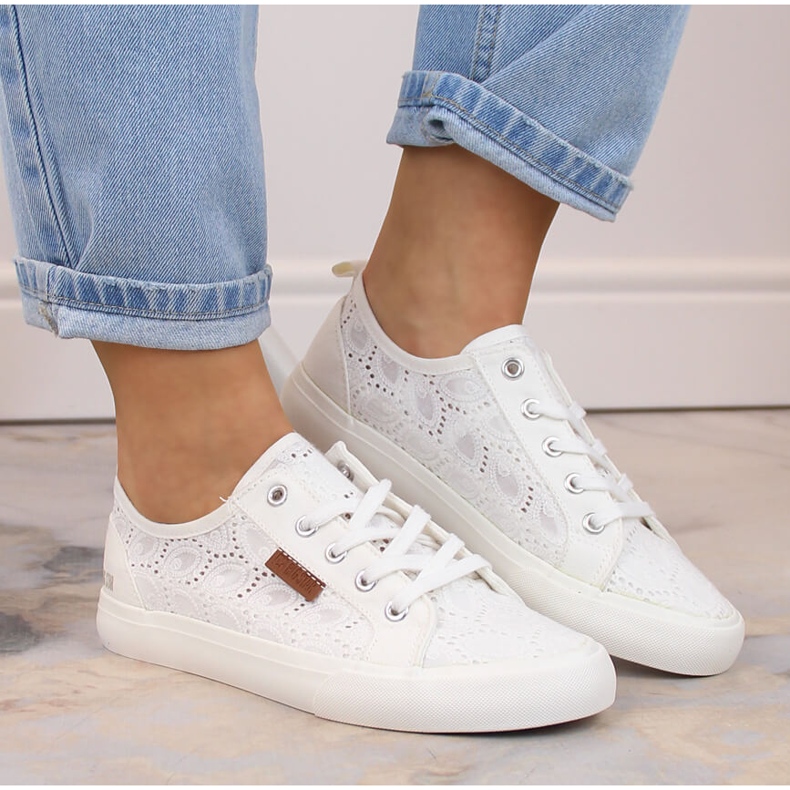 Big Star bijele čipkane tenisice W274925 bijela 1