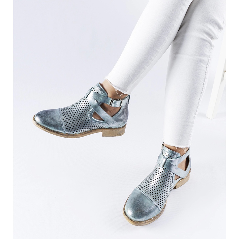 Kooter zelene ažurne gležnjače s visokim izrezom zelena 1