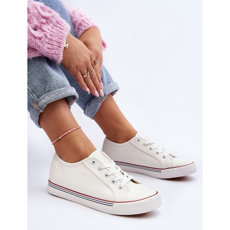 Ženske tenisice od eko kože bijele Lirean bijela 2