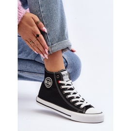 Ženske klasične visoke tenisice Big Star T274027 crne crna 1