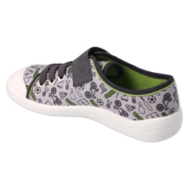 Befado dječje papuče na čičak 351Y028 sivo/zelene siva 1