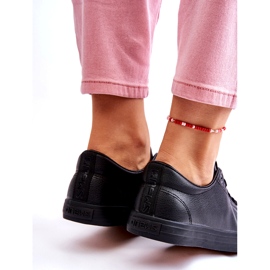 News Ženske kože vezale su klasične crne tenisice crna 4