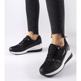 Crne Gauvin tenisice na wedge crna 1