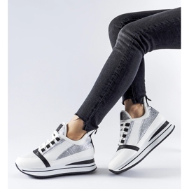 Bijele svjetlucave tenisice na Marce platformu bijela 1