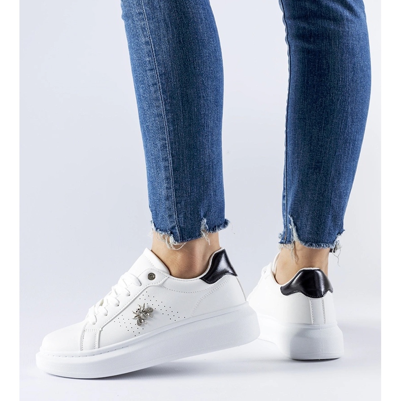 Bijele tenisice s cirkon Fairfax aplikacijom bijela 1