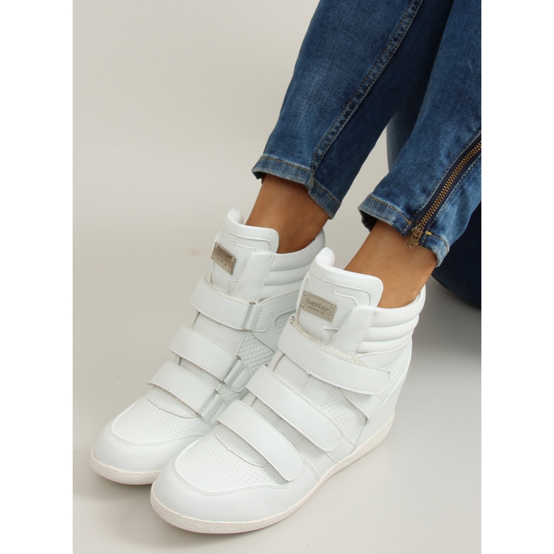 Tenisice za lice visoke JT35 bijele bijela 1