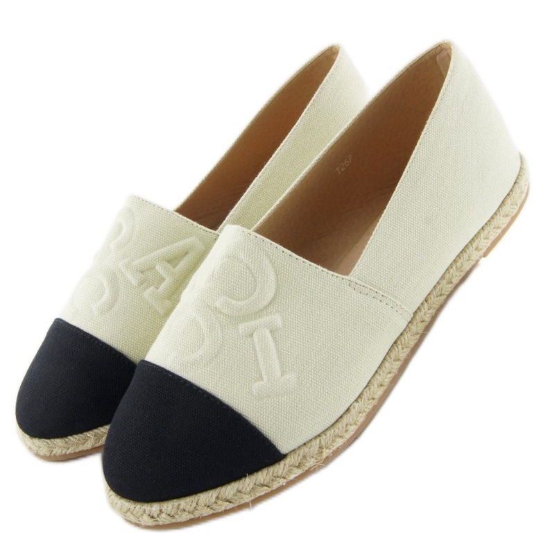 Esapdryle s utisnutim slovima T267 Bež crno smeđa 1