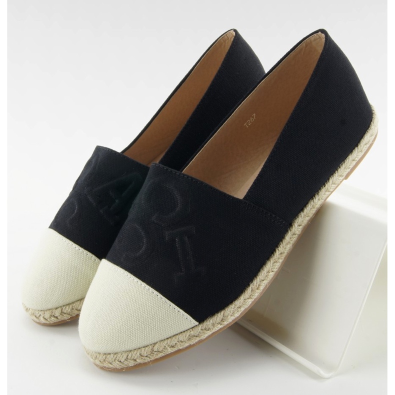 Esapdryle s utisnutim crnim slovima T267 crna smeđa 1