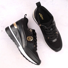 Ženske crne cipele na wedges eVento 21PB35-4001 crna 2