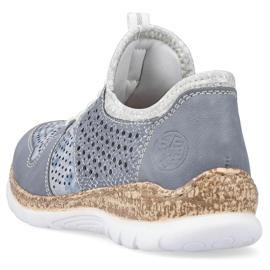 Ažur ženske cipele plave Rieker N4255-12 1