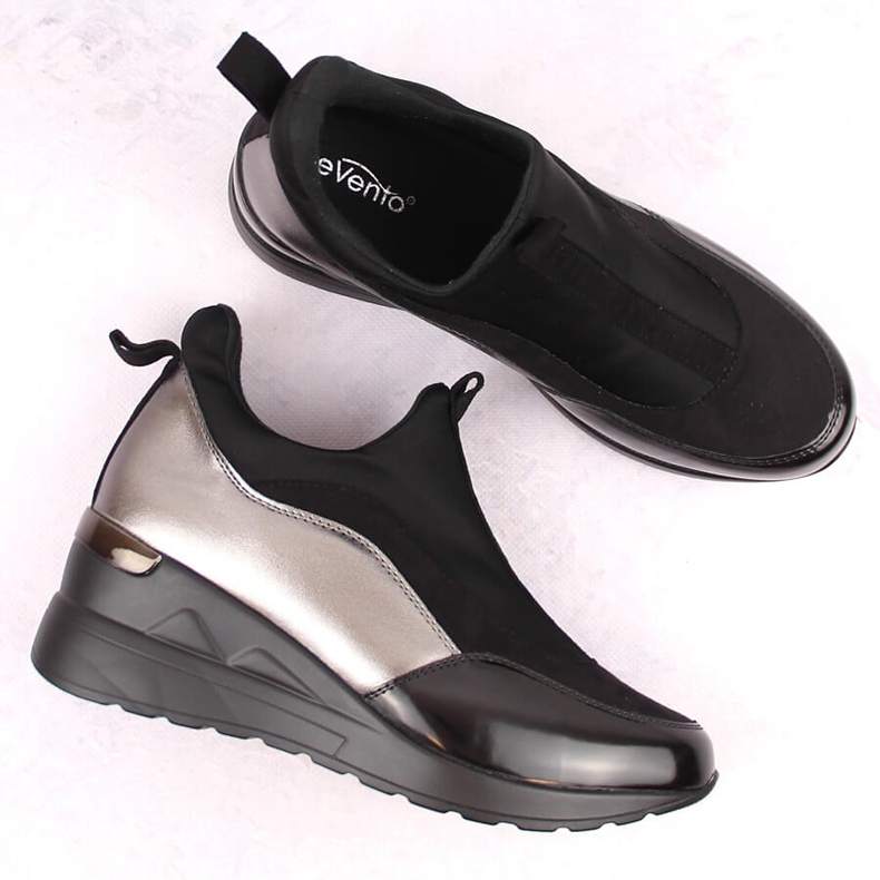 Ženske brogues na wedge pete eVento crna 1