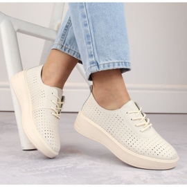 Bež kožne ažurne cipele Sergio Leone W SK431 2