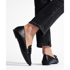 Elegantne ženske Shelovet crne mokasine crna 2