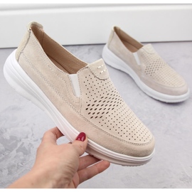 Kožne ženske ažur sportske natikače T.Sokolski 278 siva 1