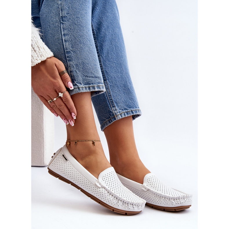 Ženske ažurne mokasine Bijela Rasirna 2