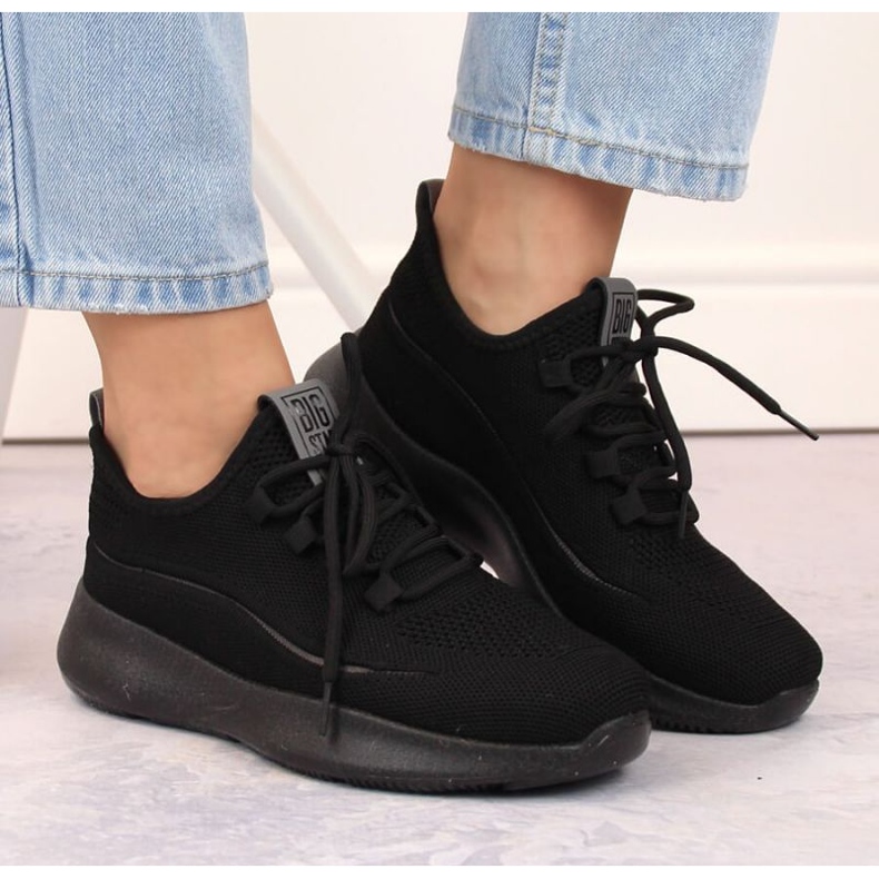 Big Star W INT1961B ažur sportske cipele, crne crna 2