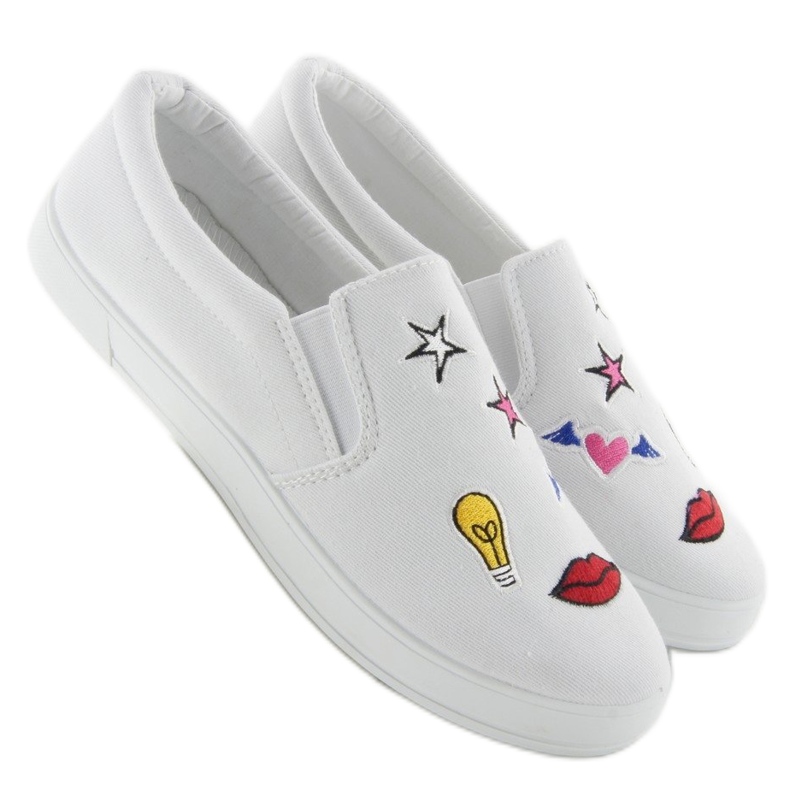 Natikače s JX41P bijelim zakrpama bijela 1