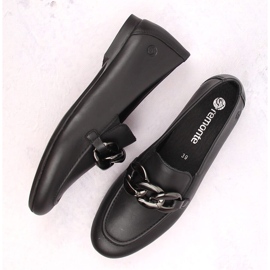 Kožne udobne ženske cipele s lancem crne Remonte D0K00-00 crno 15