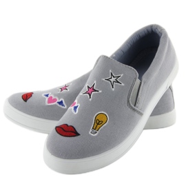 Natikače s JX41P sivim zakrpama siva 1