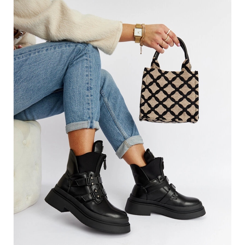 Crne Glen gležnjače s platformom crno 1