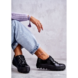 Moderne lakirane tenisice Big Star KK274044 crne crno 3