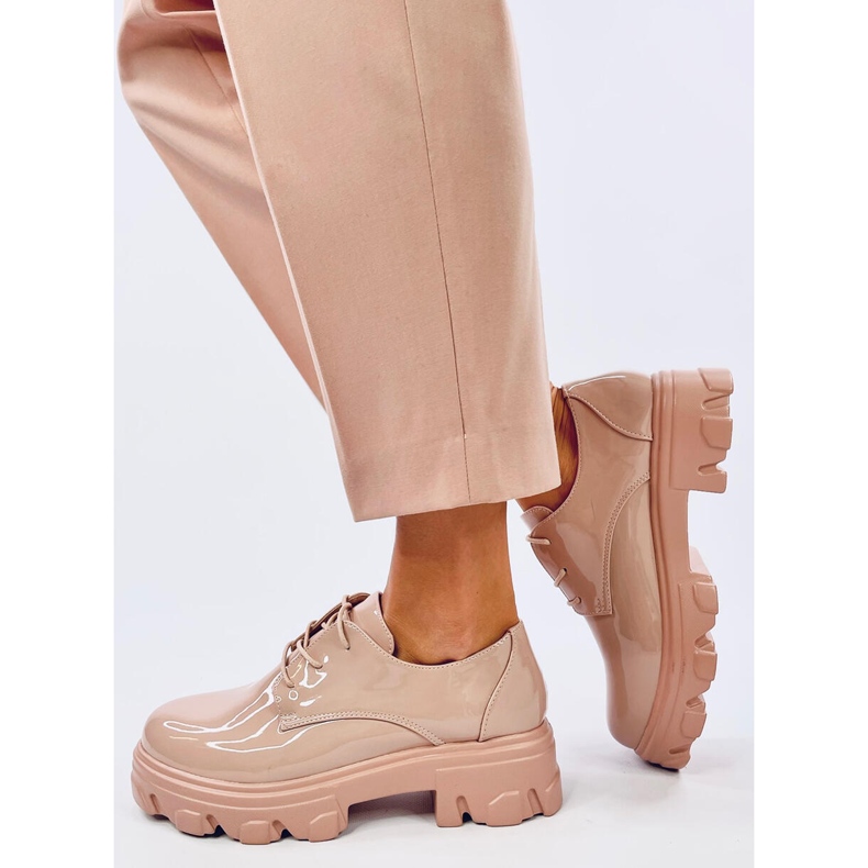 Pragma Nude mokasine s visokim potplatom bež 2