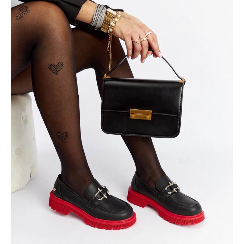 Crne kožne mokasine Goe LL2N4040 crno 1