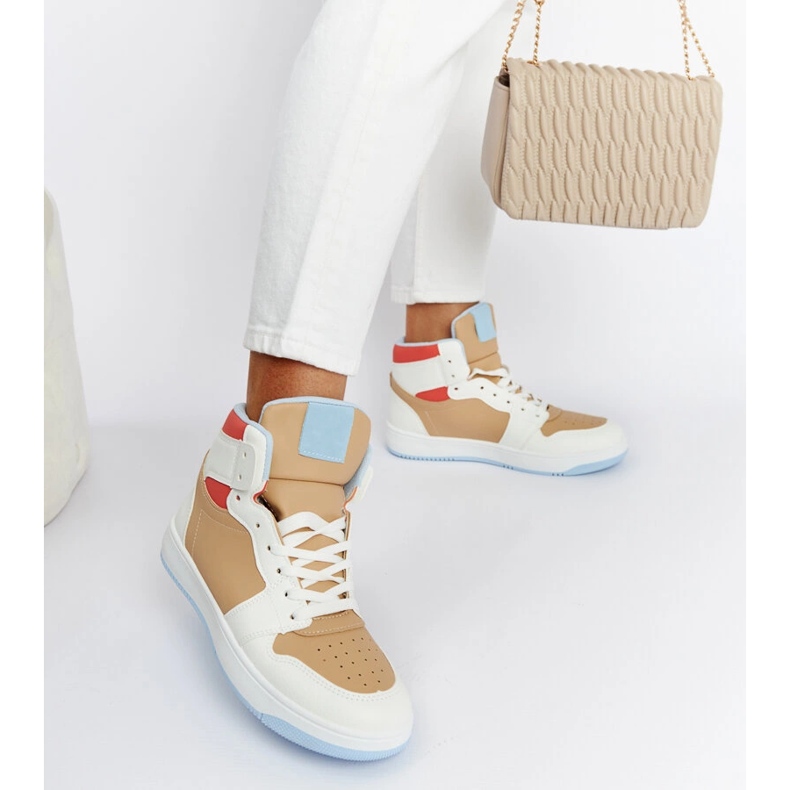 Bijele i bež visoke tenisice iz Eagana 1