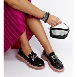 Crne kožne mokasine Goe LL2N4039 crno 1