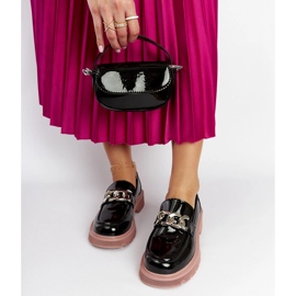 Crne kožne mokasine Goe LL2N4039 crna 2