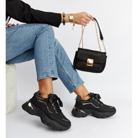 Crne masivne tenisice s Euklidovim kamenčićima crna 1