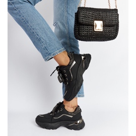 Crne masivne tenisice s Euklidovim kamenčićima crno 2