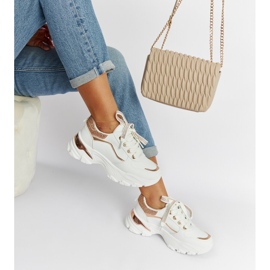 Masivne bijele tenisice s Euklidovim kamenčićima bijela 1