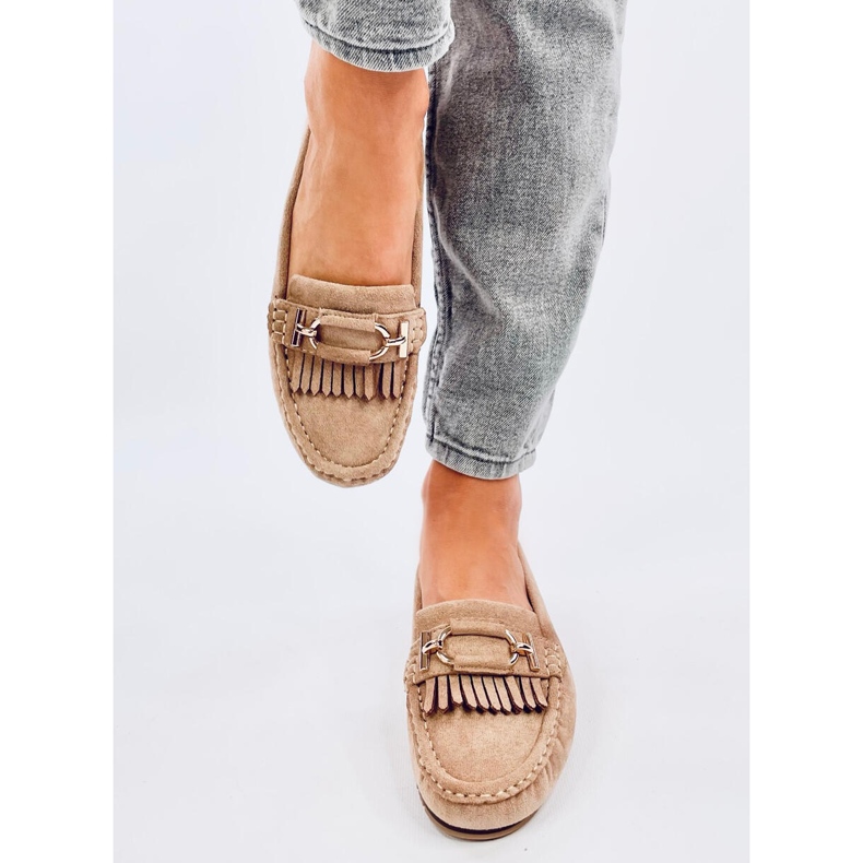 Leif Khaki ženske mokasinke bež 1