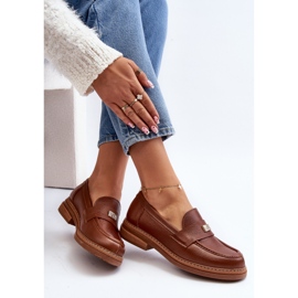 Zazoo 20165 Ženske kožne mokasine, smeđe smeđa 1