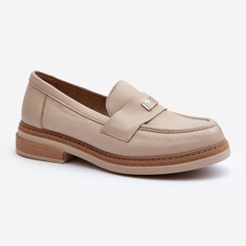 Zazoo 20165 Ženske kožne mokasine, bež 2
