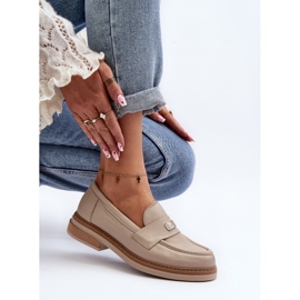 Zazoo 20165 Ženske kožne mokasine, bež 1