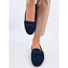 Trabei mornaričke ženske mokasine od brušene kože plava 1