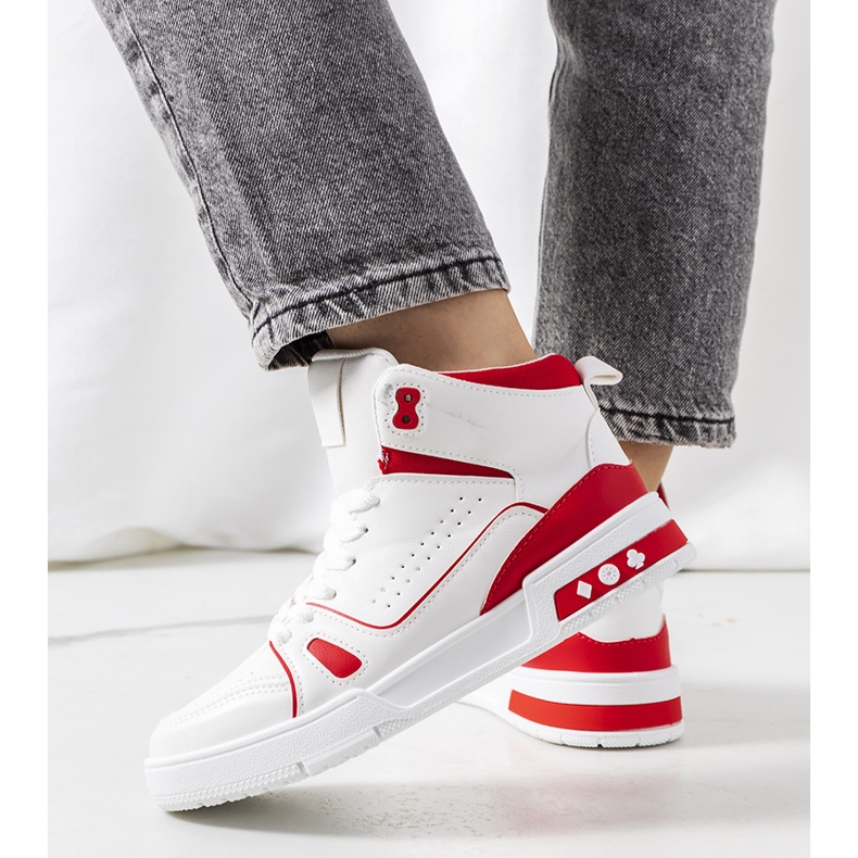 Grandis crvene tenisice do gležnja bijela crvena 1