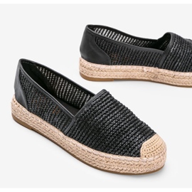 Crne Carly tkane espadrile crno 1